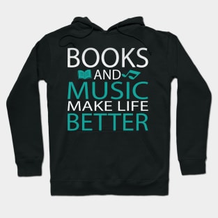 Books and Music Book Lover Musician Hoodie